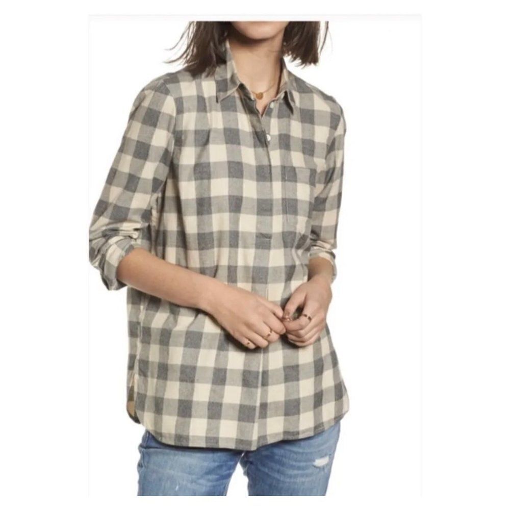 Madewell Buffalo Checkered Shirt with Back Button Size S